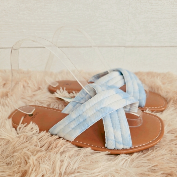 SHADE & SHORE | LIGHT BLUE CLOUD SANDELS - NWT - Picture 3 of 5